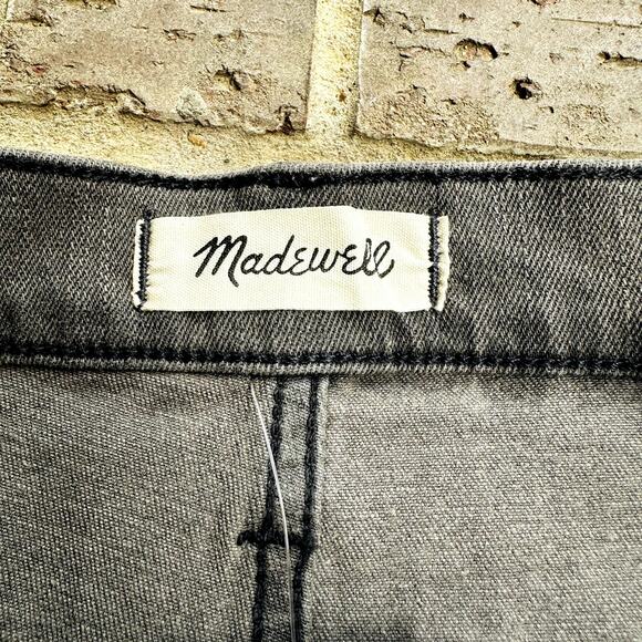 Madewell Women's Gray Cotton Stretch Denim High Rise Sexy Jeans Shorts Sz 31 NWT - Picture 3 of 5